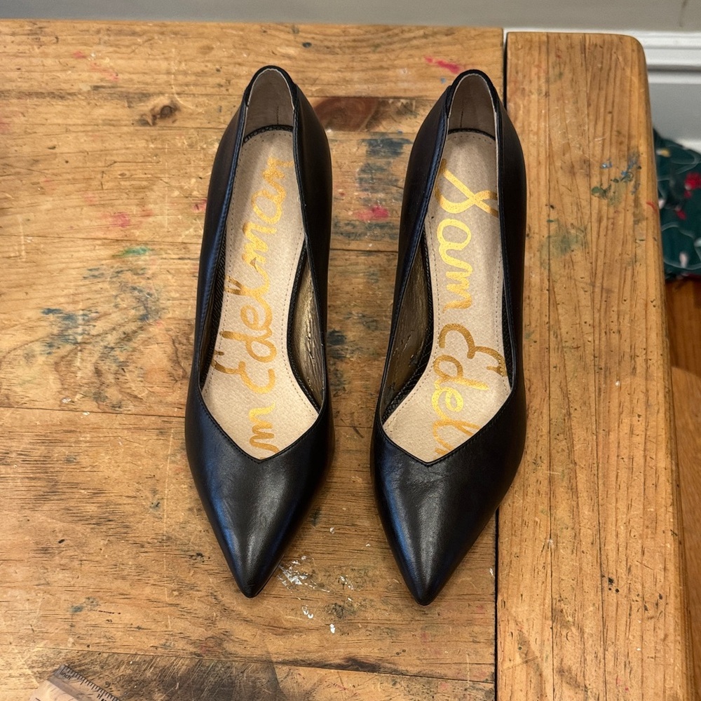 Sam Edelman Black Leather Pumps